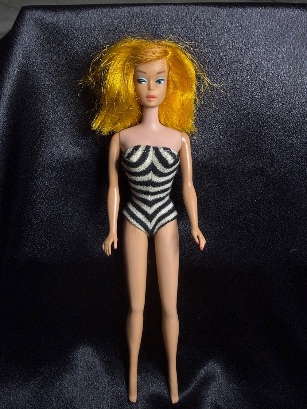 Vintage Barbie 1959-1964 Black and White Swim Suit
